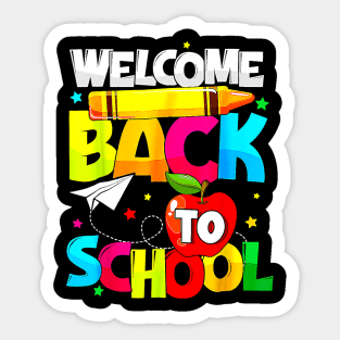 Welcome Back To School Funny Student Teacher Love Sticker